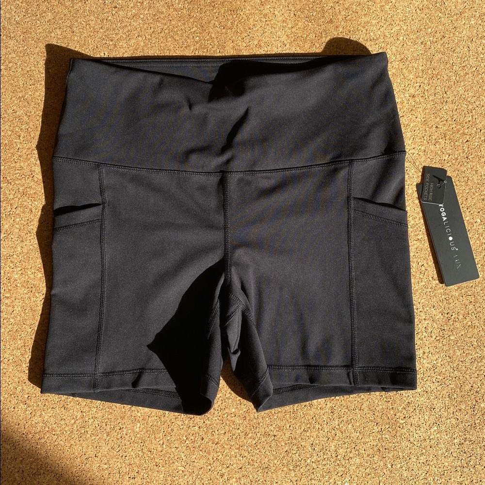 Yogalicious Lux Black Yoga Shorts